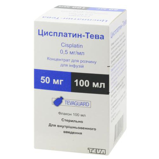 Цисплатин-Тева концентарт для розчину 0.5 мг/мл 100 мл